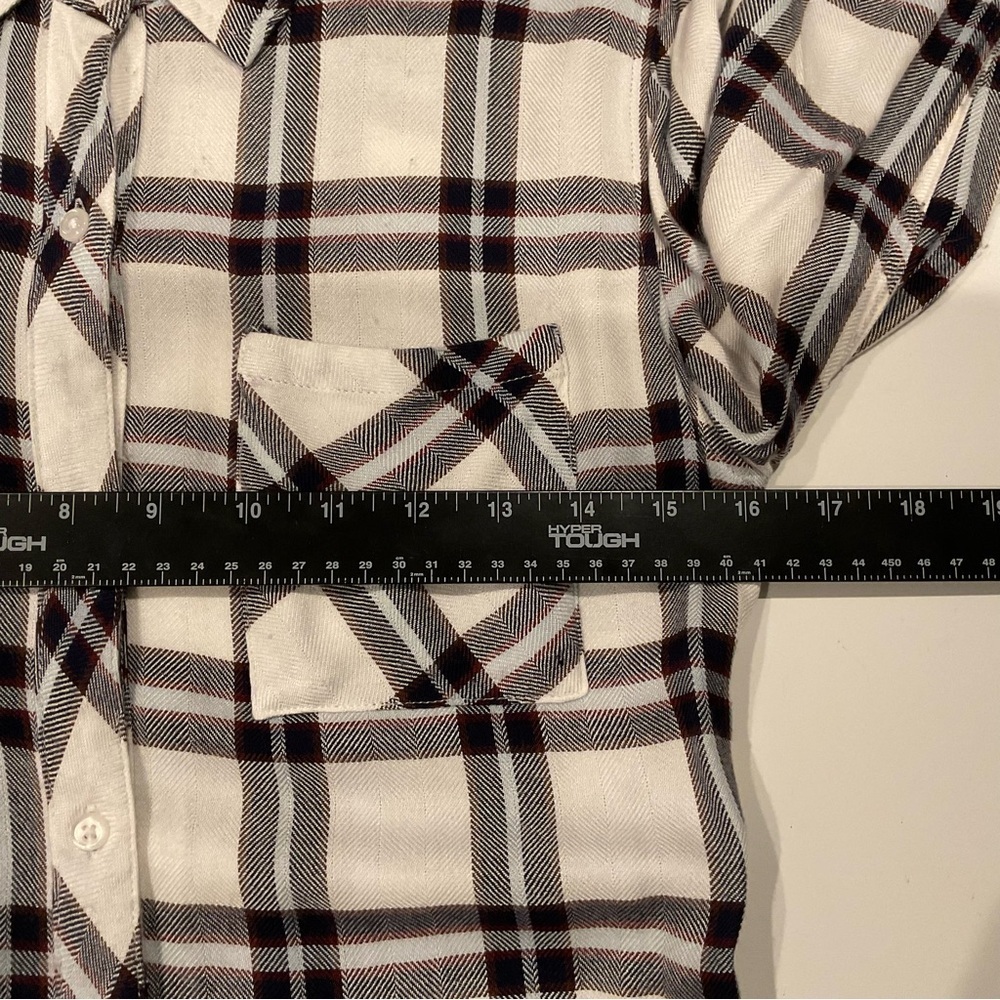 Rails Hunter Flannel Button Up Shirt XS White Marine Plaid Soft Heritage Classic - Picture 5 of 13